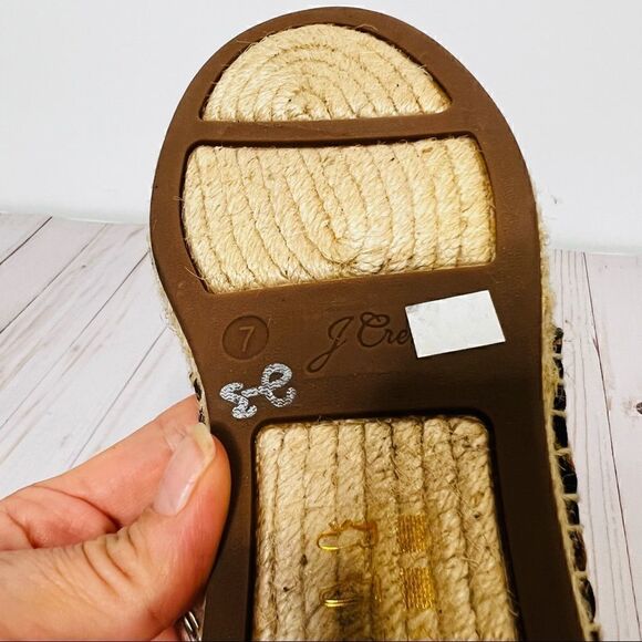 J. Crew Cheetah Animal Print Slip on Espadrille Sandals - Picture 7 of 7